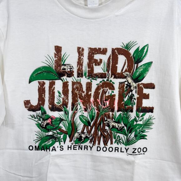 Vintage 80s 90s Lied Jungle Frogs Omaha Henry Doorly Zoo T-Shirt Single Stitch L - Picture 2 of 6